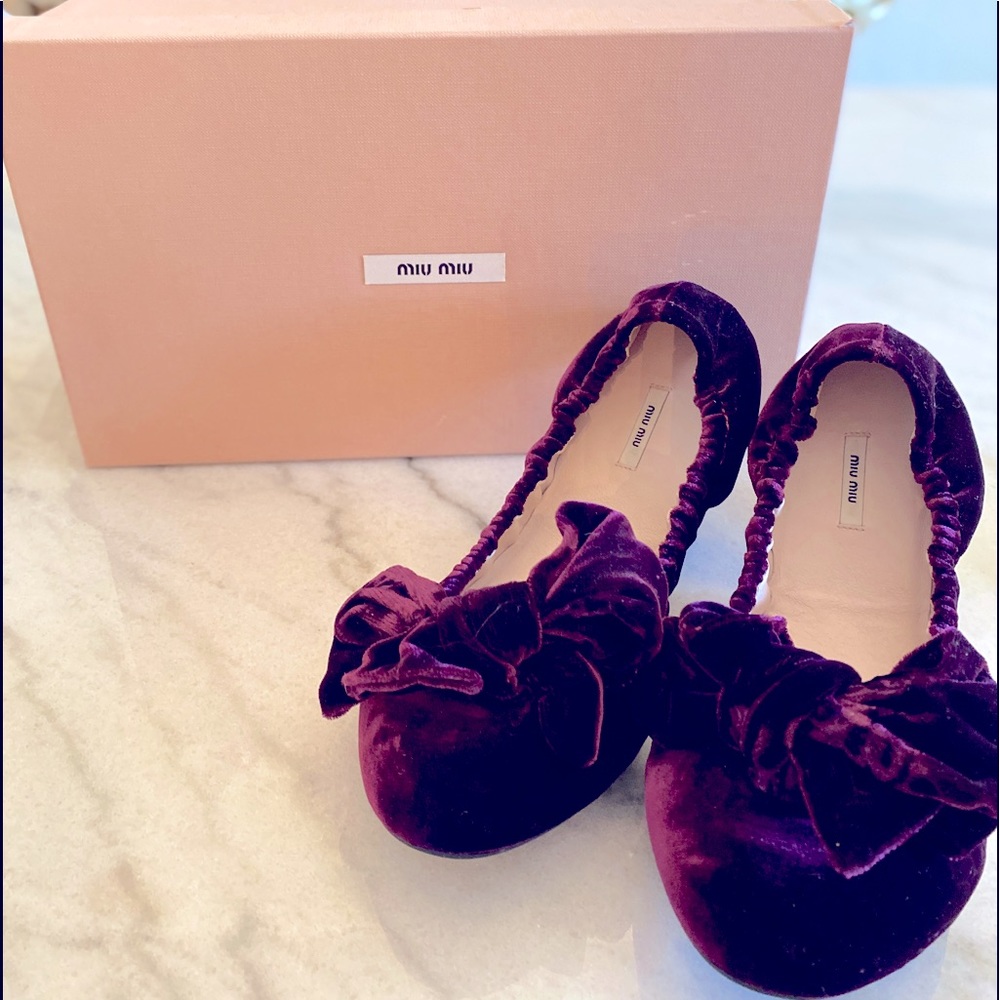 Miu Miu Velvet Ballet Flat